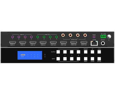 Матричный переключатель 4x4 и контроллер видеостены 2x2 CleverMic VWC 2x2 (HDMI, 4K60, Full HD)